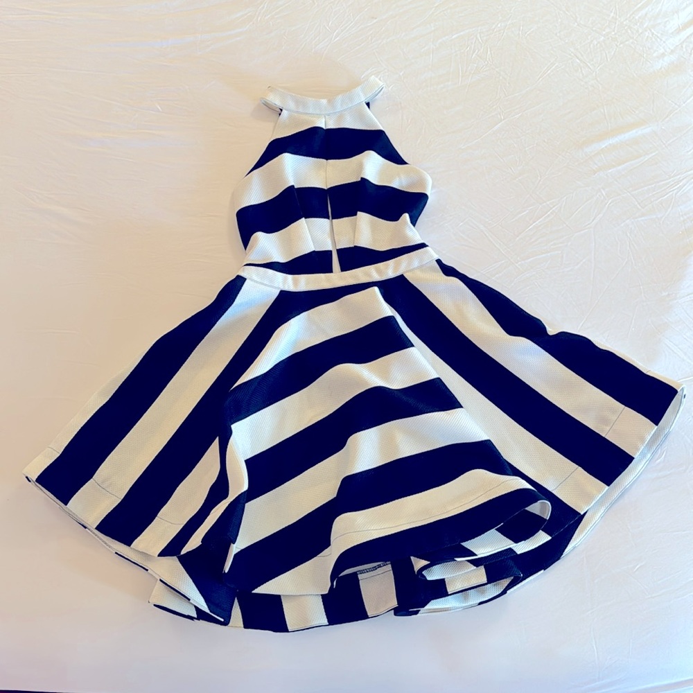 Black & White Striped Garden Party Dress